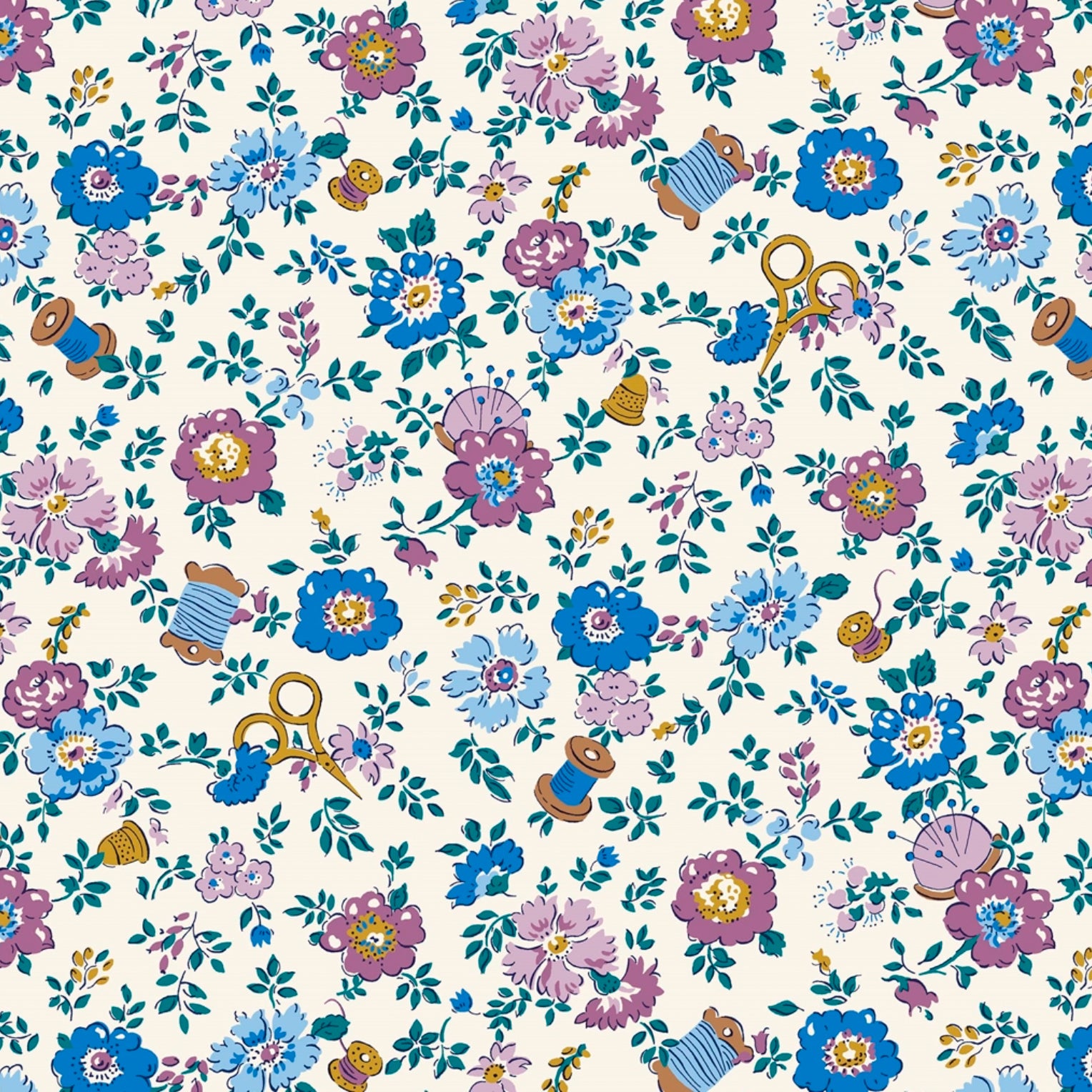 Liberty Quilting Cotton - Liberty Tudor Celebration - Haberdashery Floral 443A