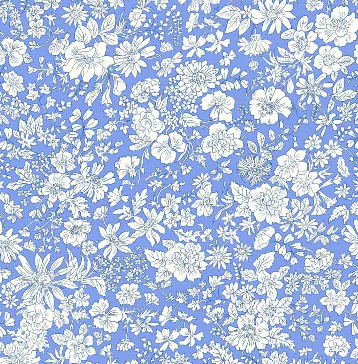 Liberty Emily Belle Lasenby Cotton - Marine Blue 409A