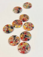 Eco Conscious Multi Recycled Scrap Plastic Buttons18 mm