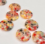 Eco Conscious Multi Recycled Scrap Plastic Buttons18 mm