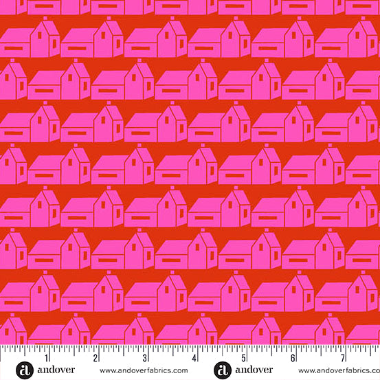 Memories Unfold Rockport Hot Pink 2/1429R By Stephanie Organes For Andover Fabrics