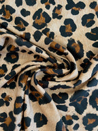 Lady McElroy Kitty Leopard Viscose Challis Lawn