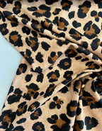 Lady McElroy Kitty Leopard Viscose Challis Lawn