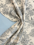 Bird - Dove Grey - Cotton Double Gauze