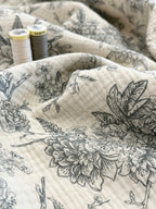 Bird - Dove Grey - Cotton Double Gauze