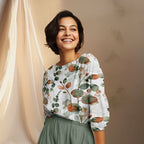 Light & Lush Viscose By Stof Of Denmark - Watercolour Silhouette 70cm Remnant