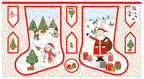 Jolly Saint Nick - Stocking And Gift Tag Panel 129 By Makower UK