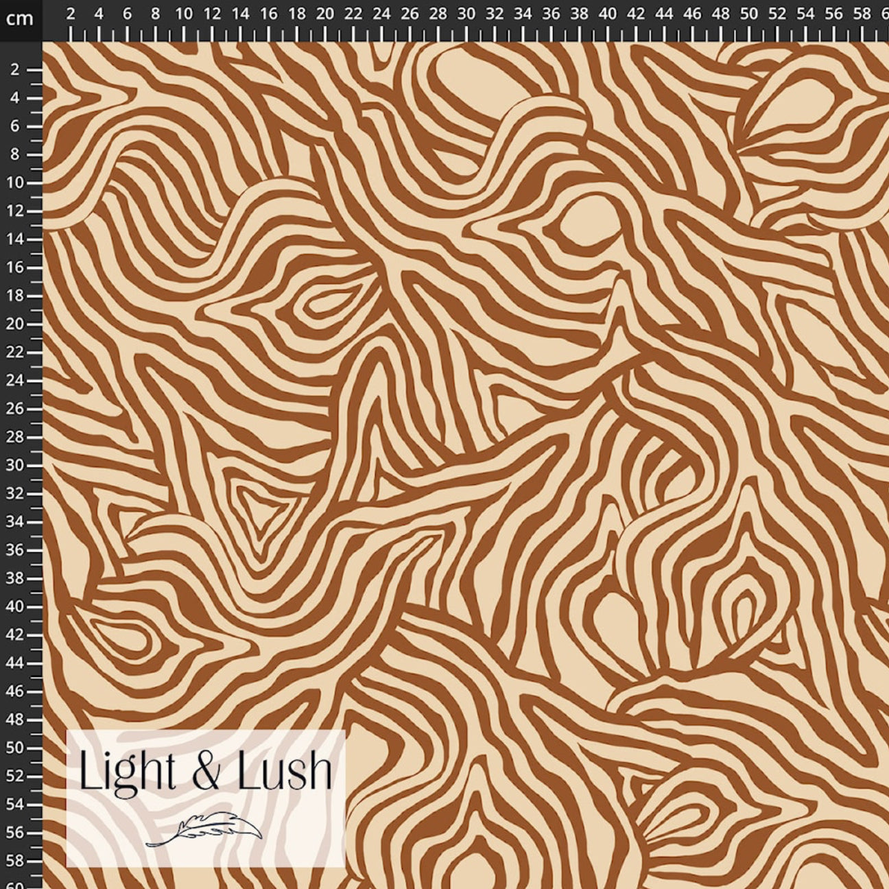 Light & Lush Viscose By Stof Of Denmark - Cinnamon Swirl