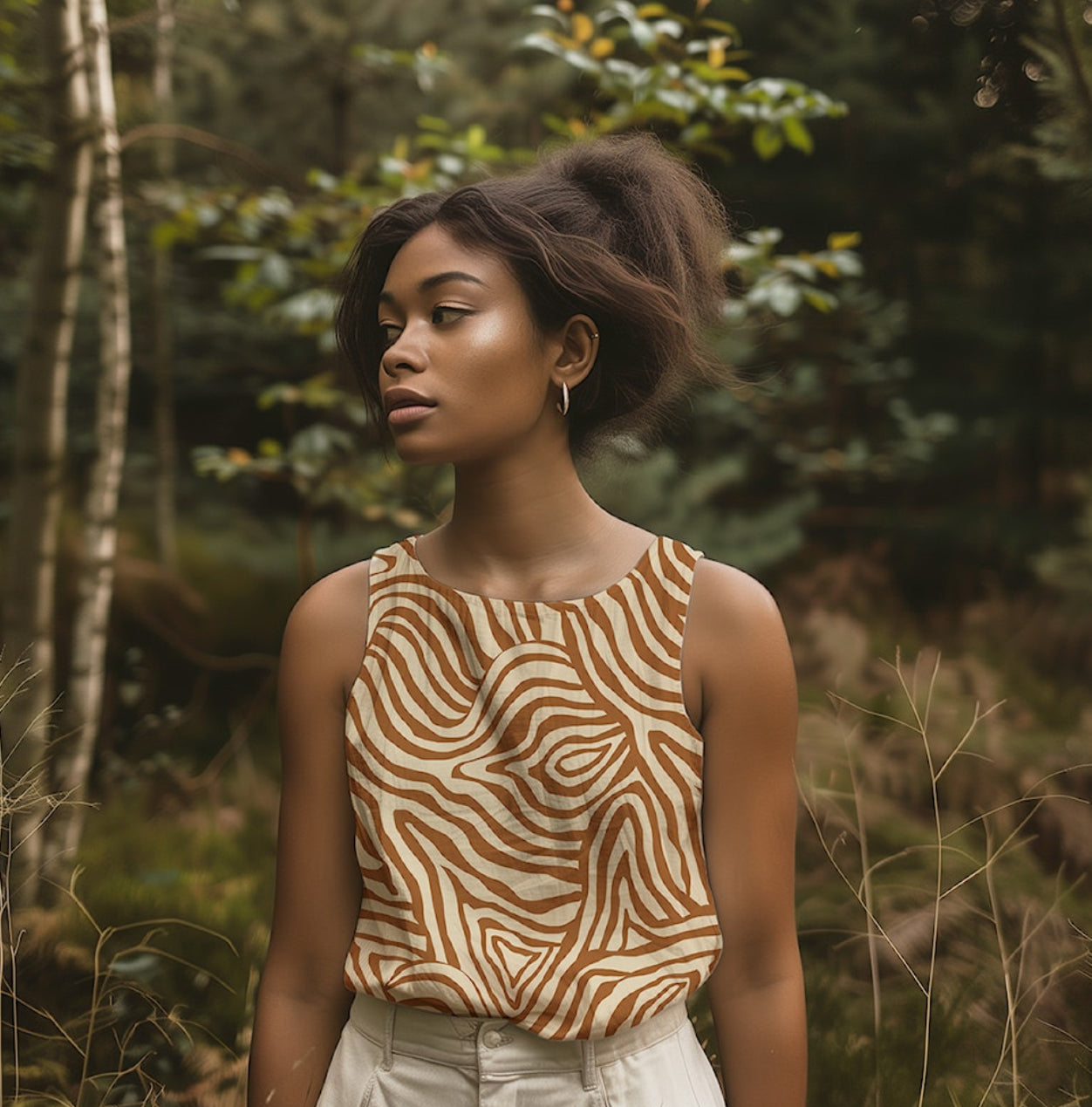 Light & Lush Viscose By Stof Of Denmark - Cinnamon Swirl