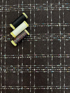 Black And White Check Wool Blend