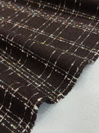 Black And White Check Wool Blend