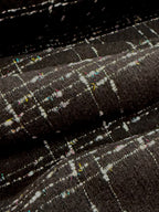 Black And White Check Wool Blend