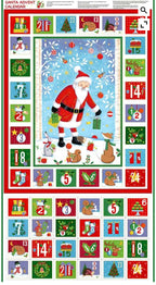 Merry Christmas -  Advent Calendar Panel 2486 By Makower UK