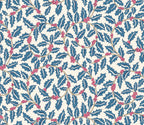 Liberty Quilting Cotton - Festive Greetings - Swirling Holly 432C