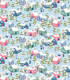 Liberty Quilting Cotton - Festive Greetings - Festive Village 430C