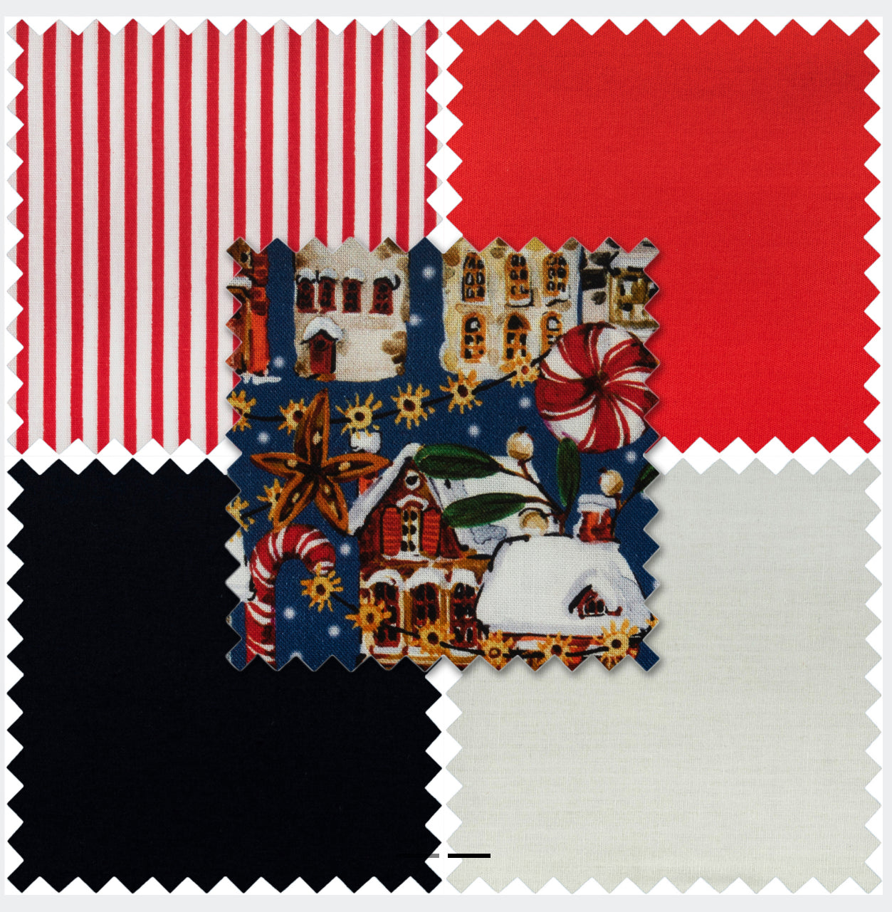 Candy Cane Lane 5 Fat Quarter Bundle