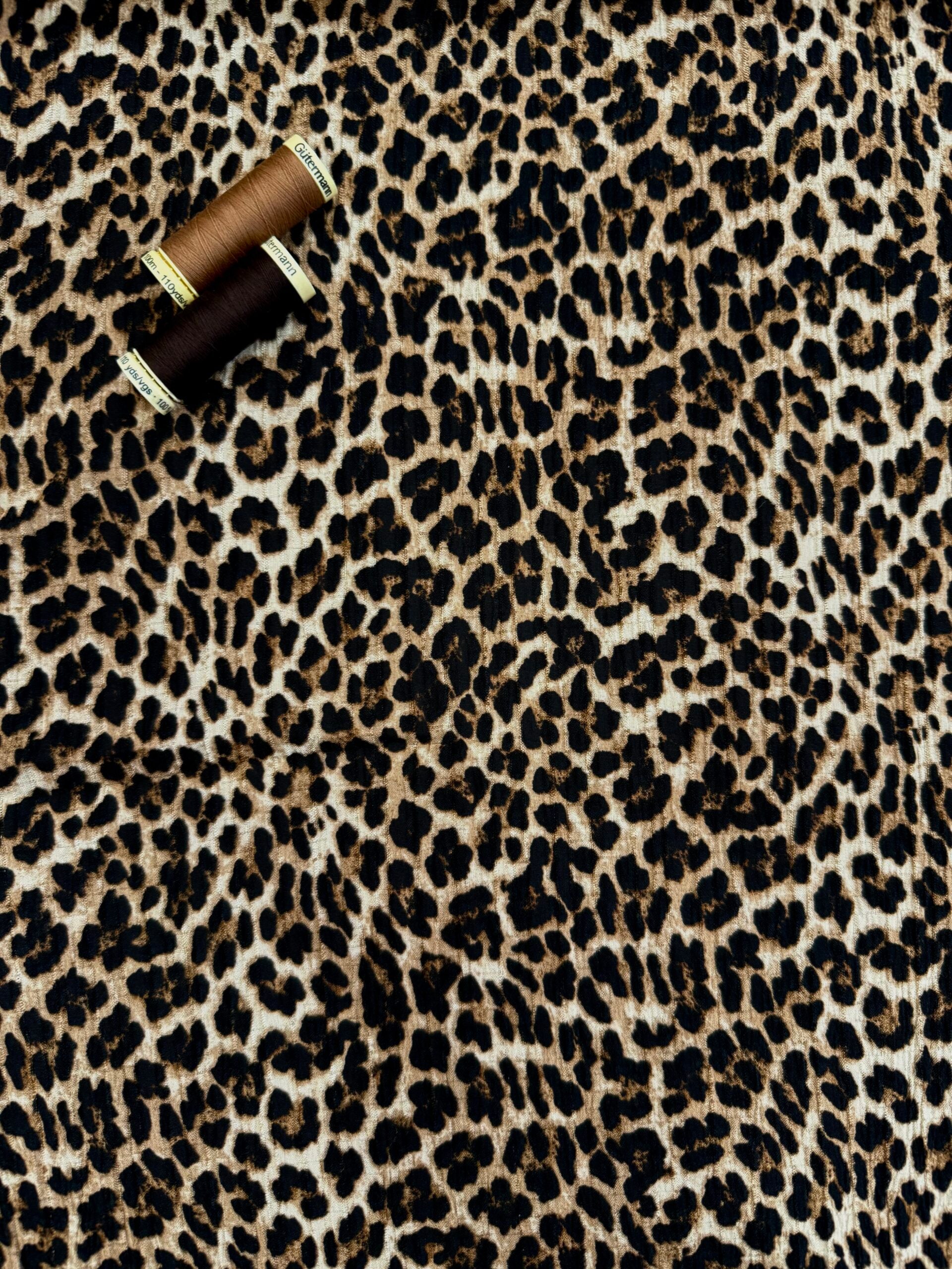 Leopard Crinkle Viscose