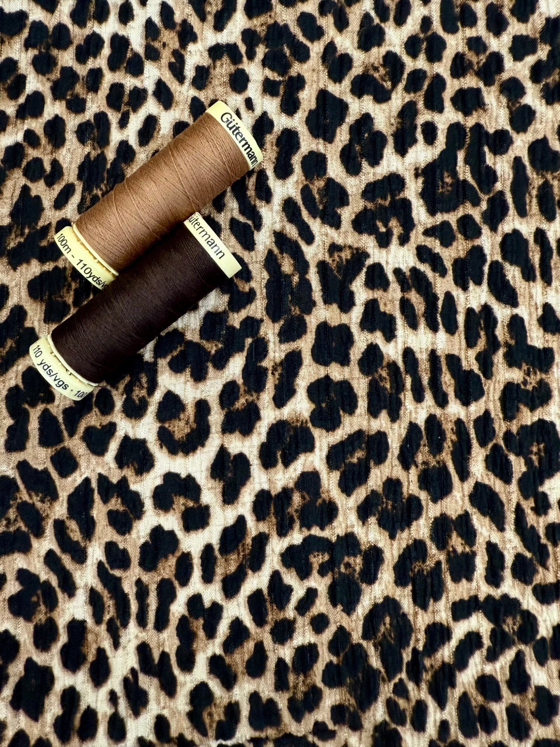 Leopard Crinkle Viscose