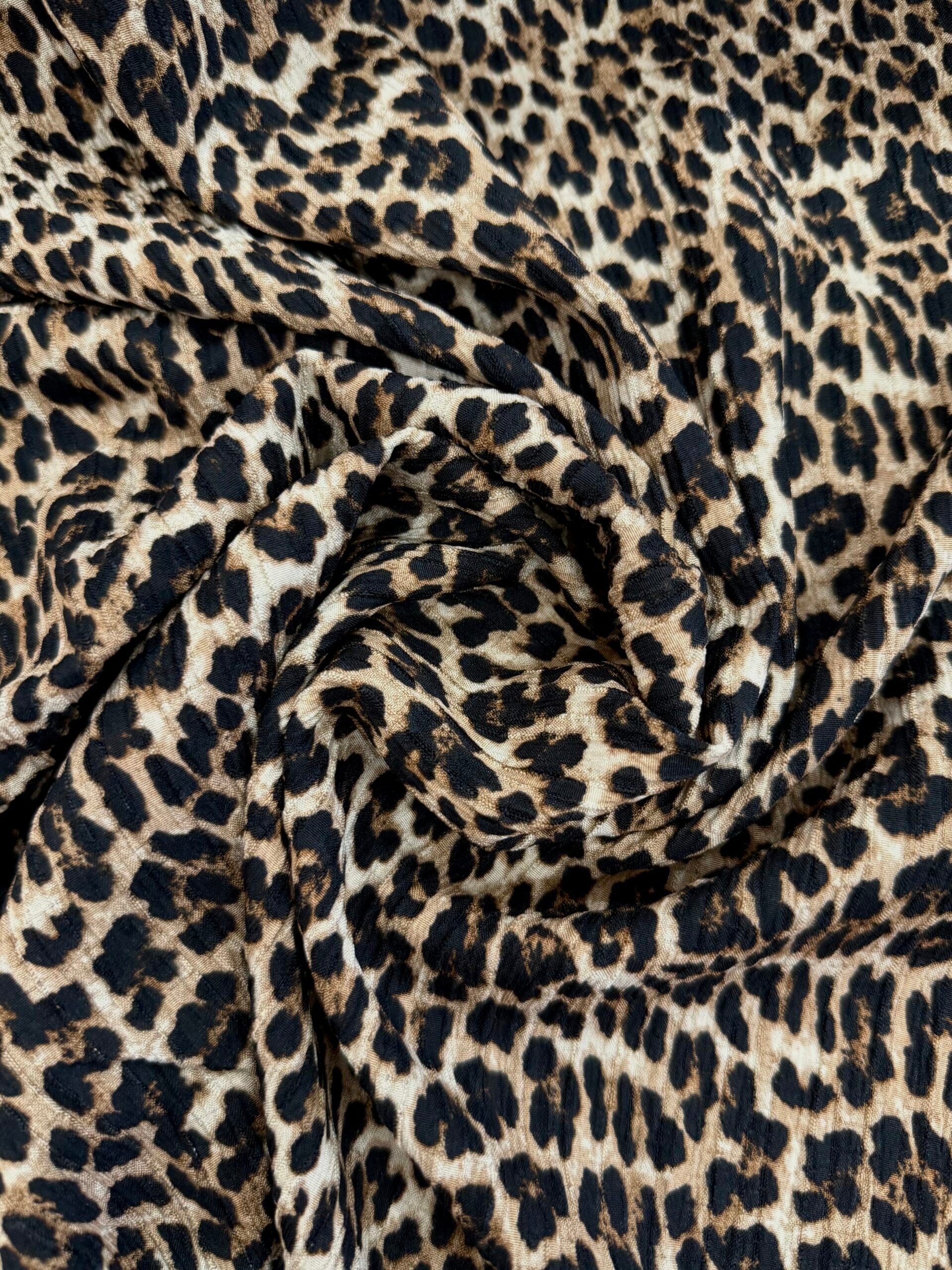 Leopard Crinkle Viscose