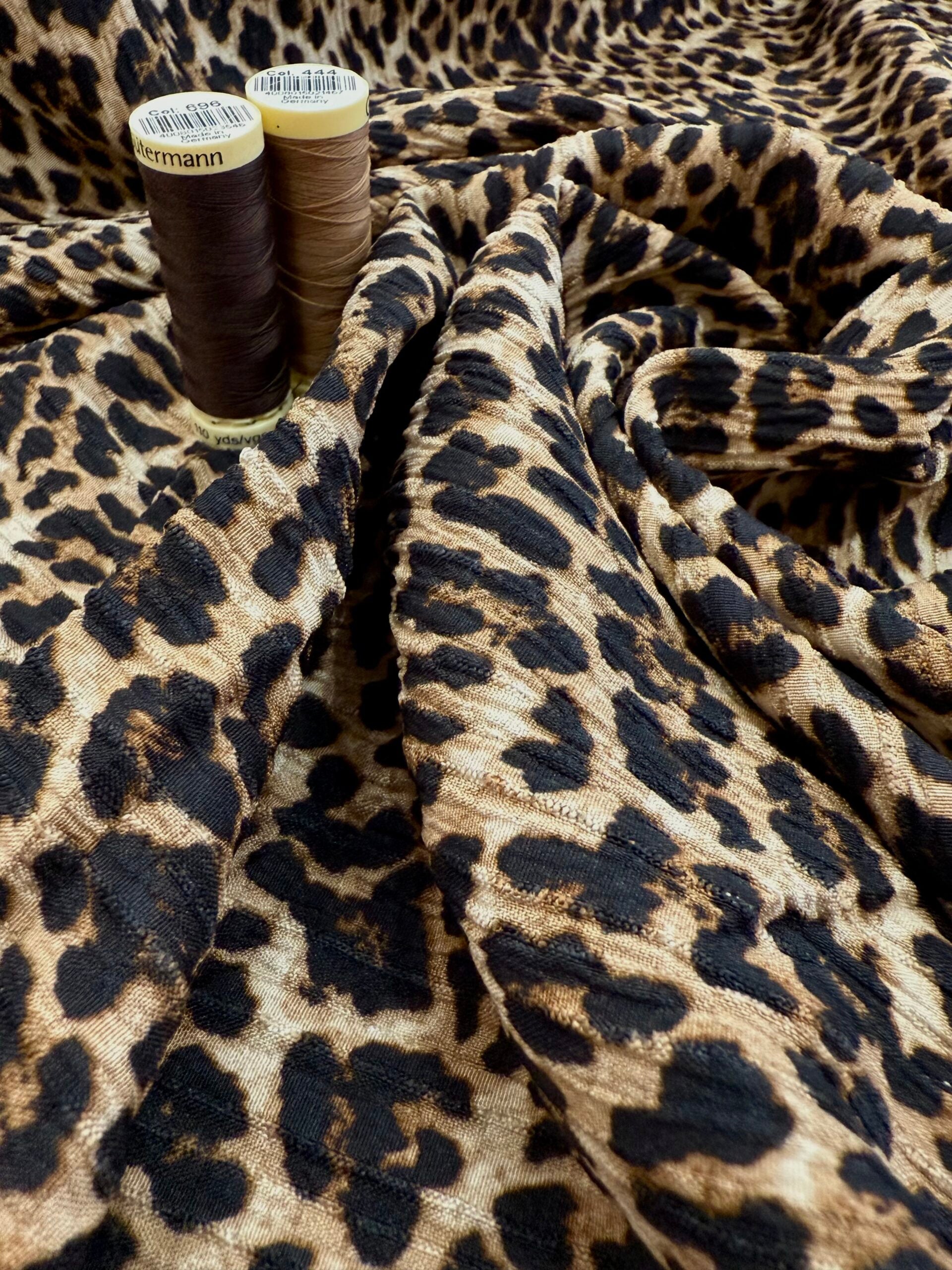 Leopard Crinkle Viscose