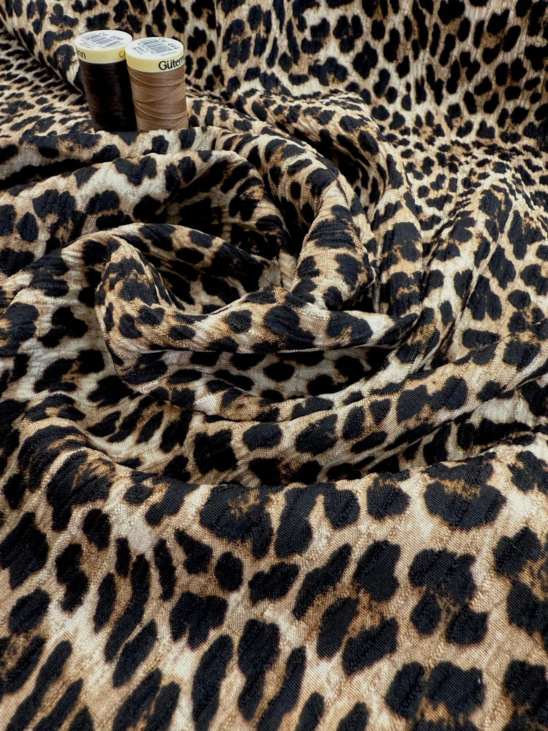 Leopard Crinkle Viscose