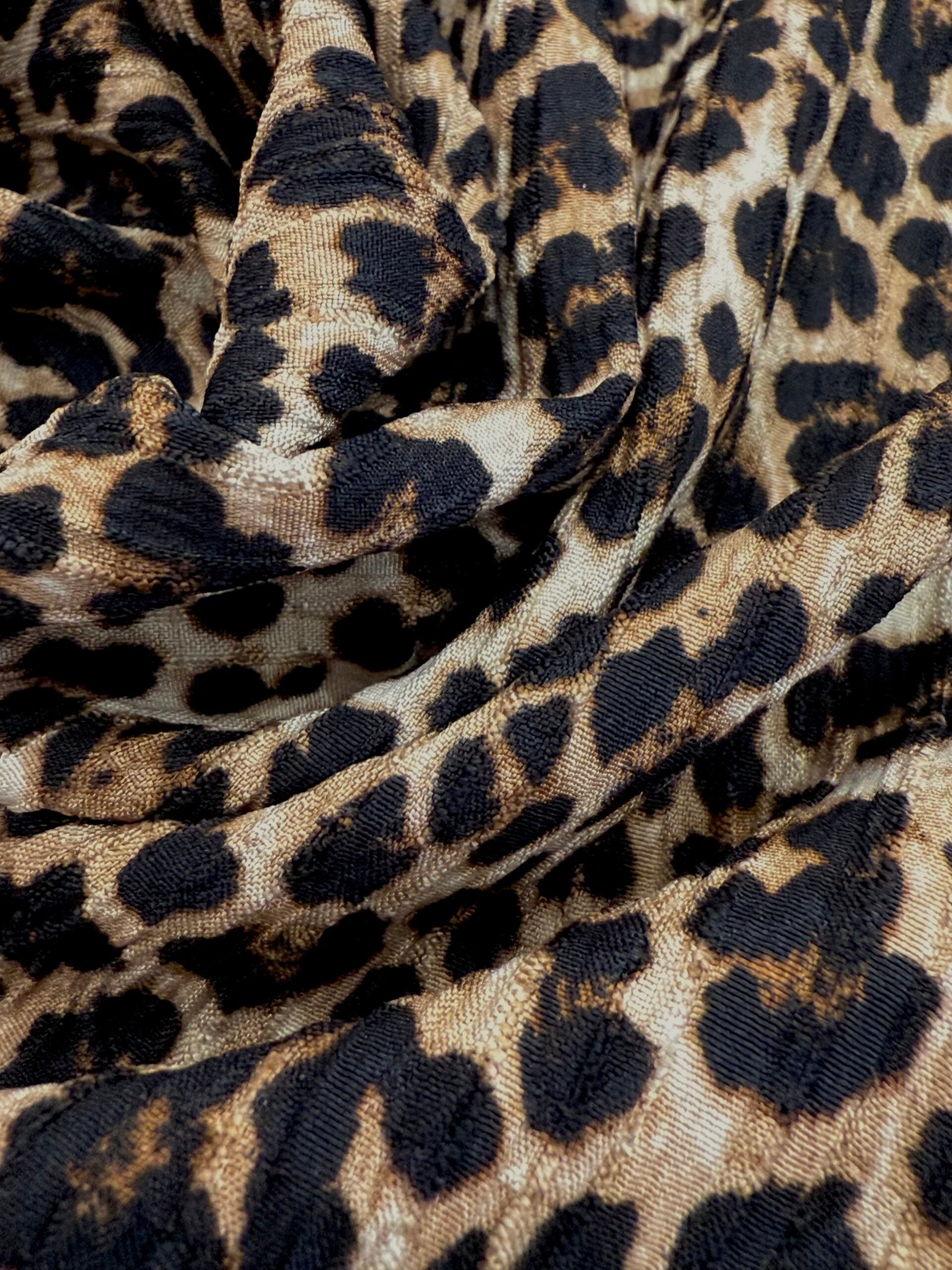 Leopard Crinkle Viscose