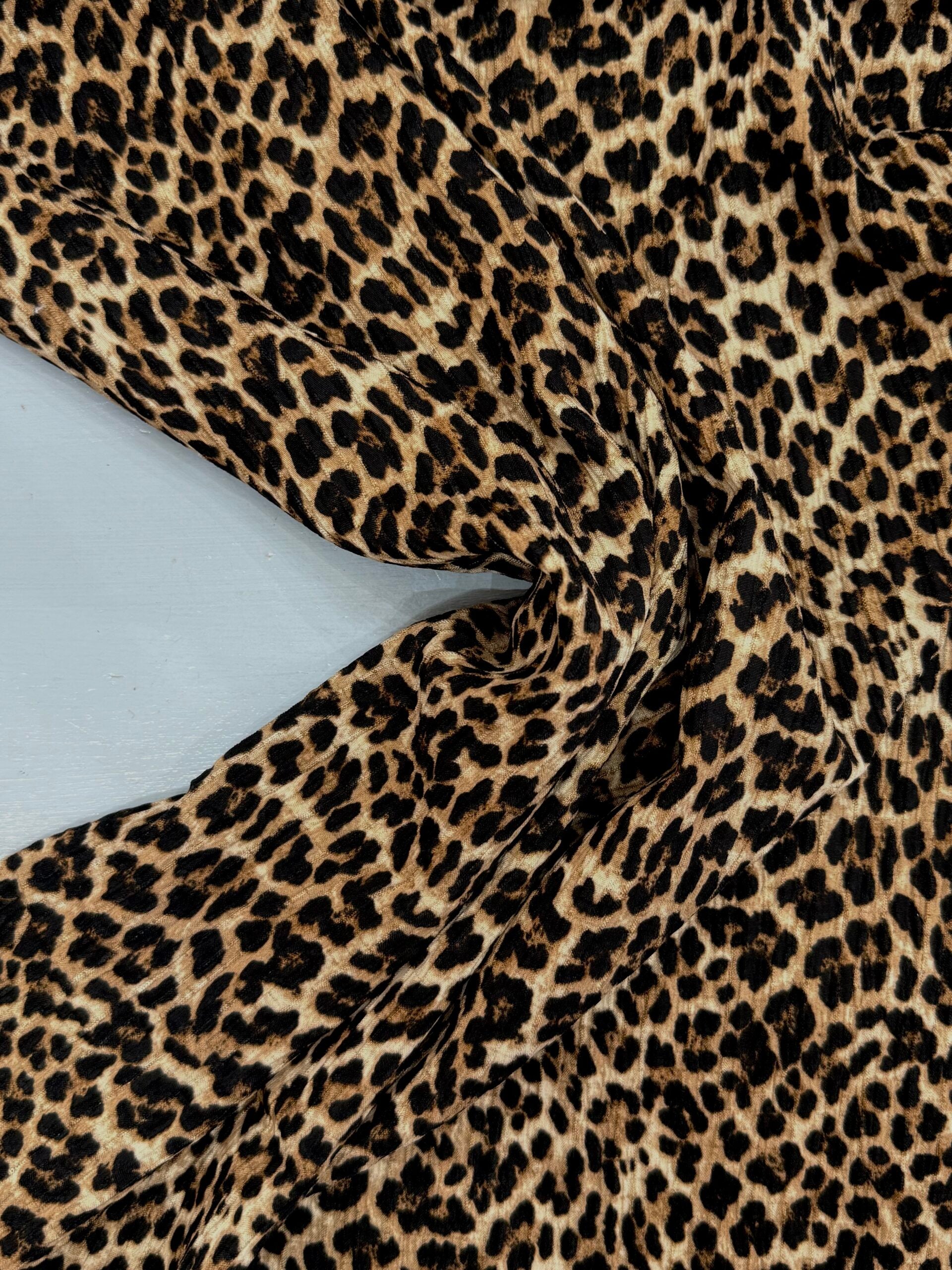 Leopard Crinkle Viscose