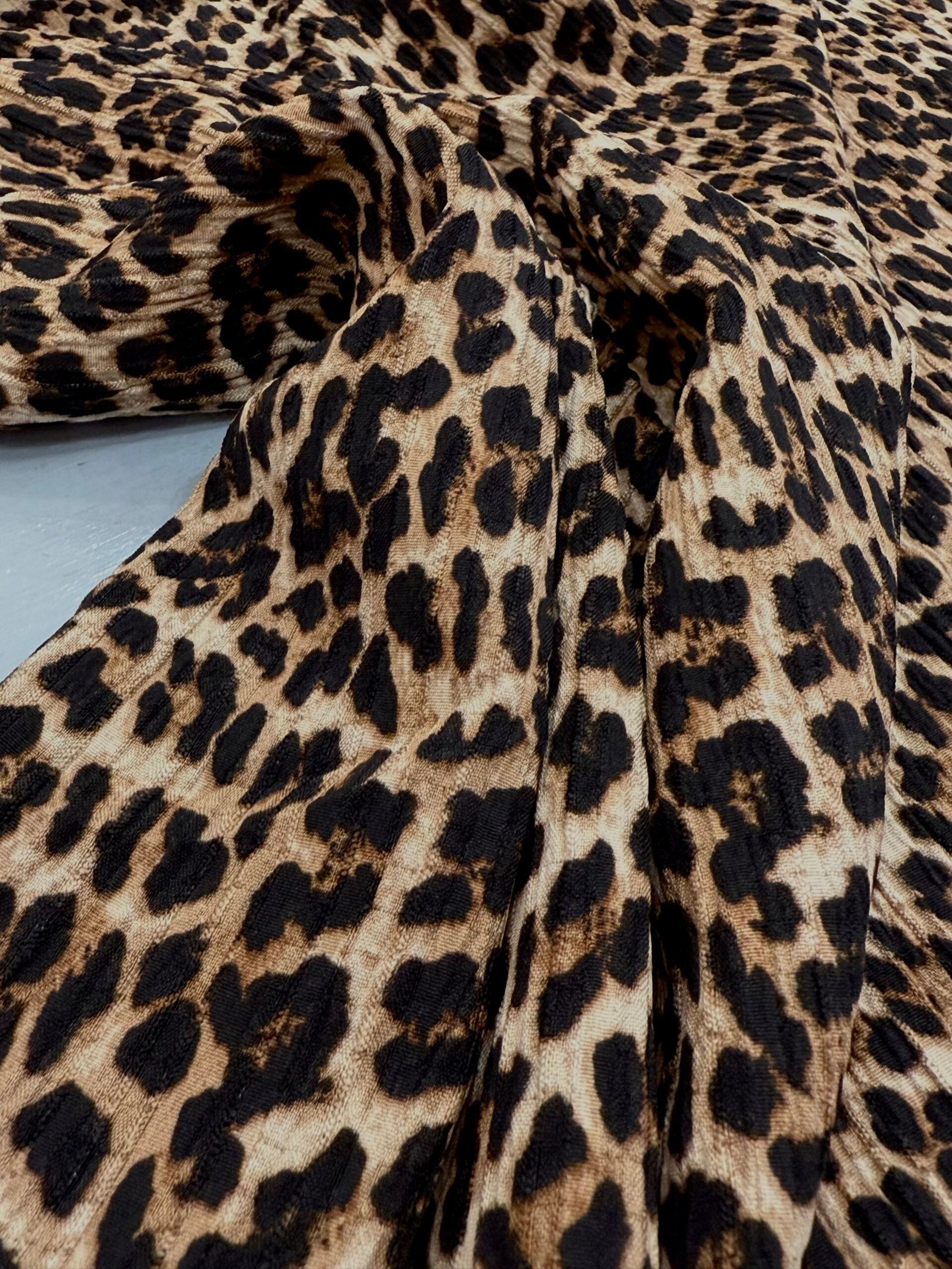 Leopard Crinkle Viscose