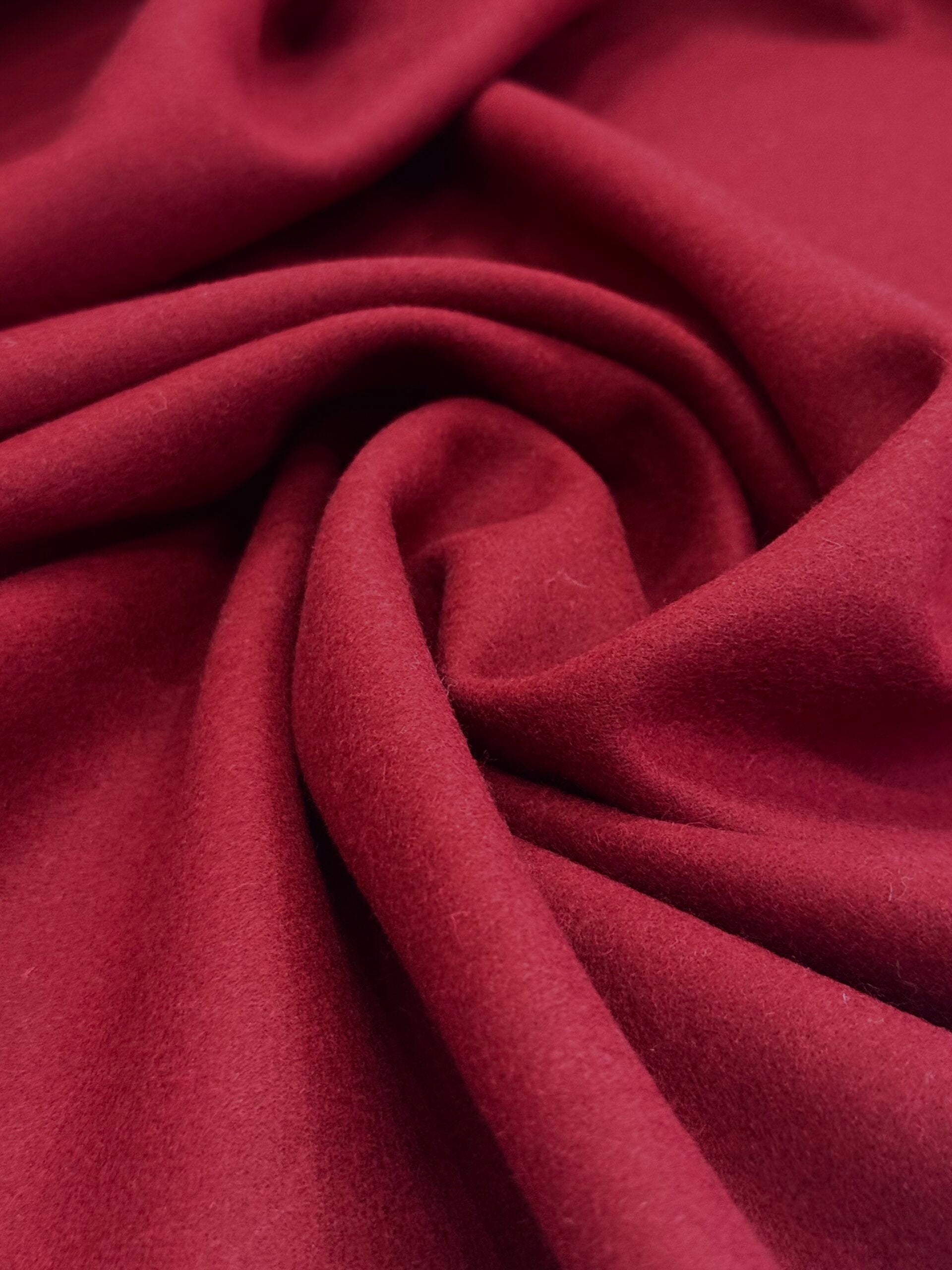 Red Berry Wool Blend Coating
