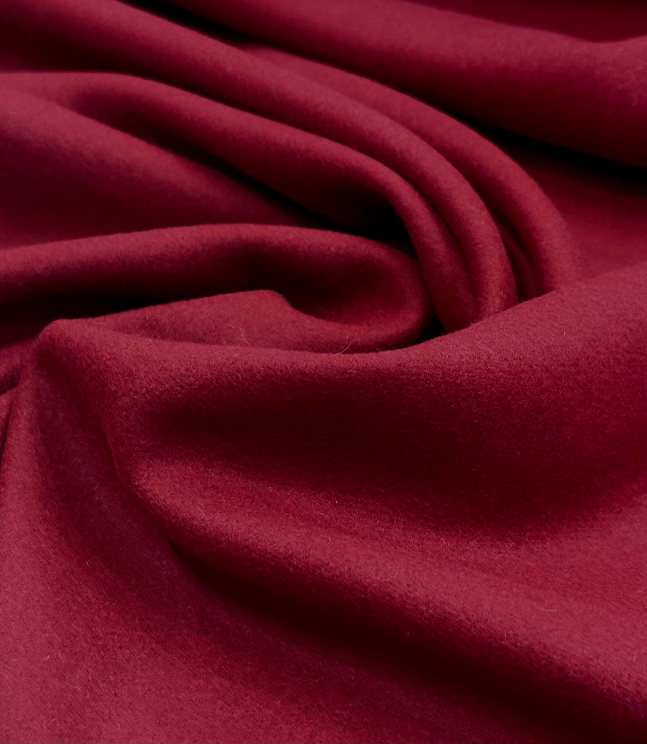 Red Berry Wool Blend Coating