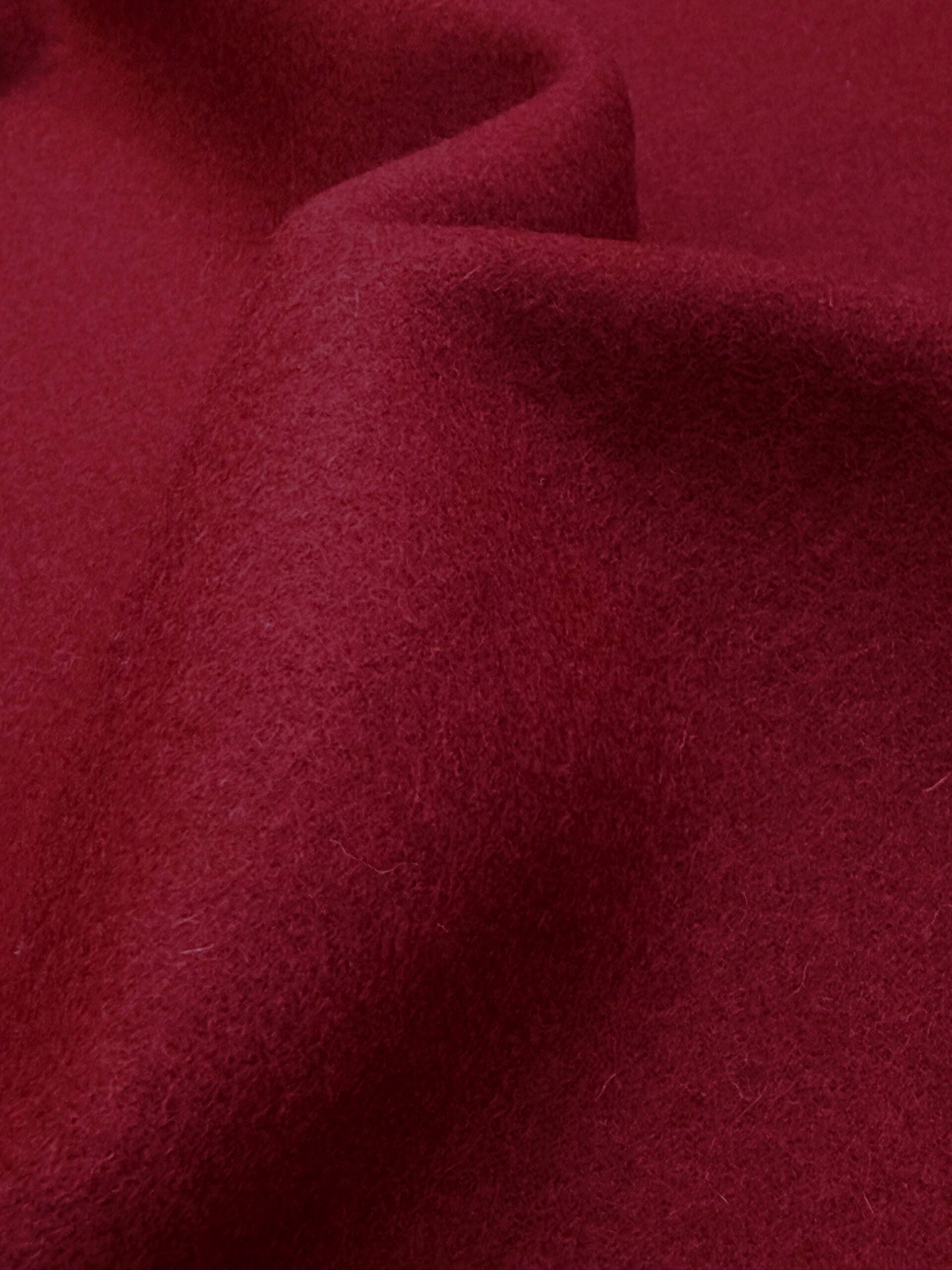 Red Berry Wool Blend Coating