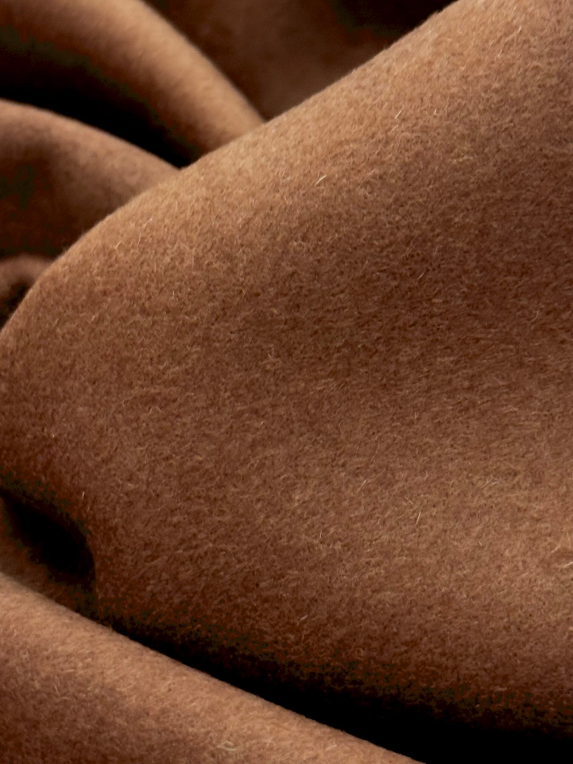 Cinnamon Brown Wool Blend Coating