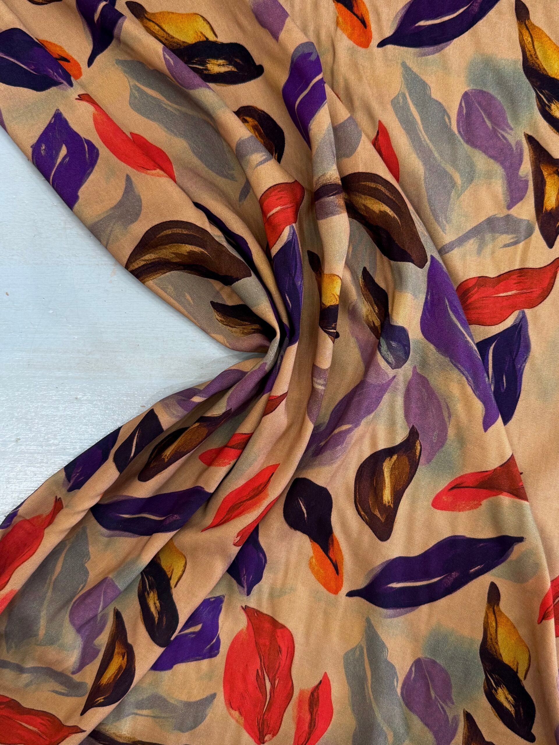 Tumbling Leaves Viscose