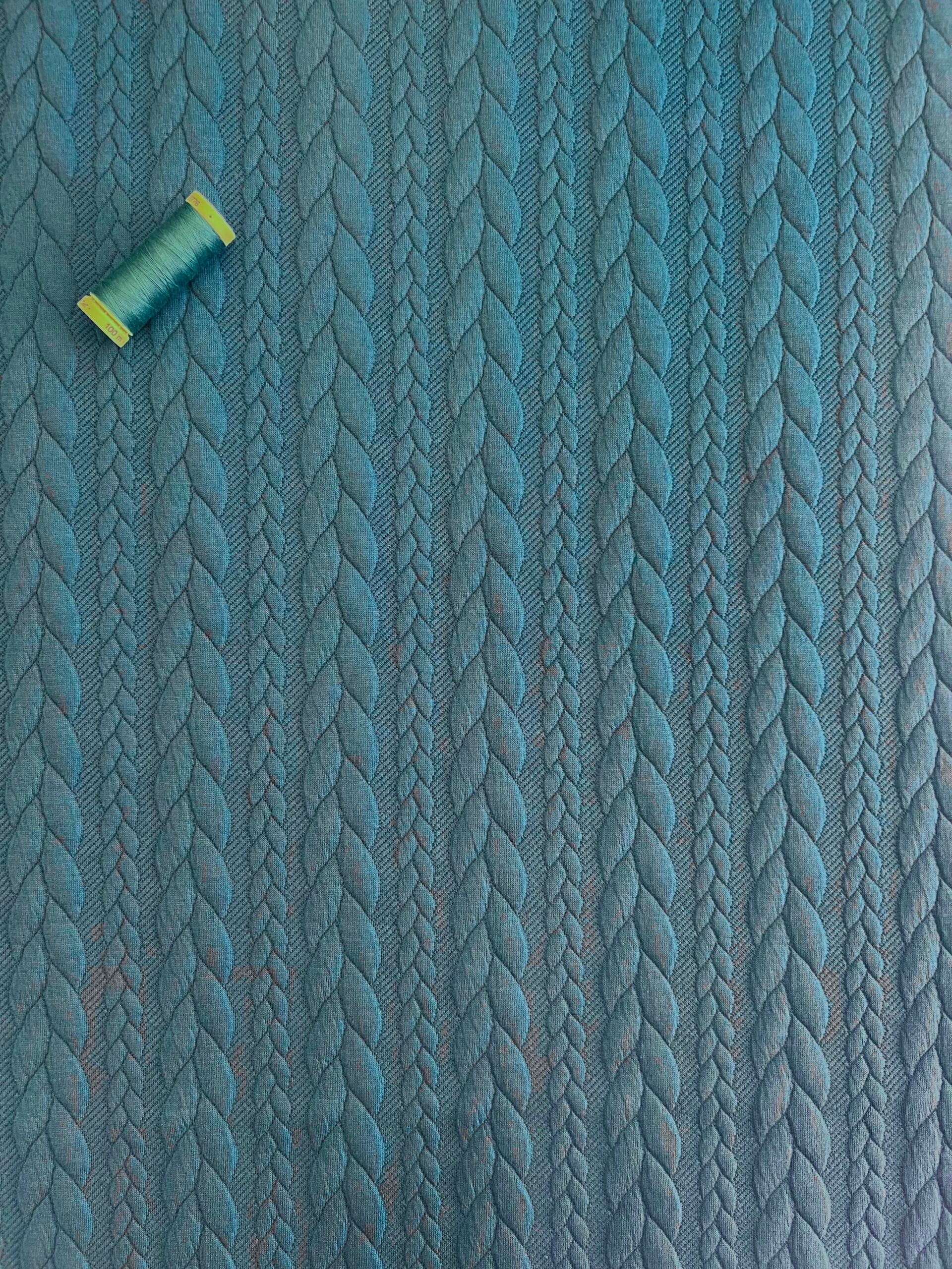 Teal Cable Knit