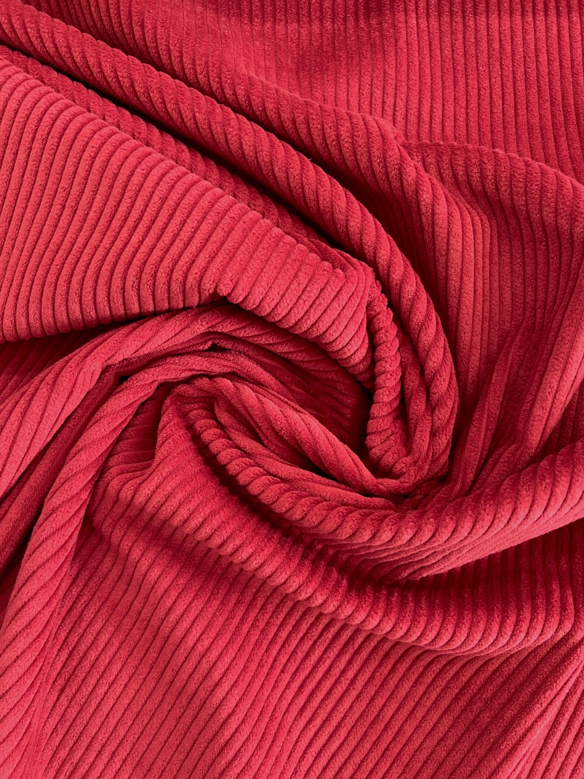4.5 Wale Cotton Washed Jumbo Corduroy Crimson Red