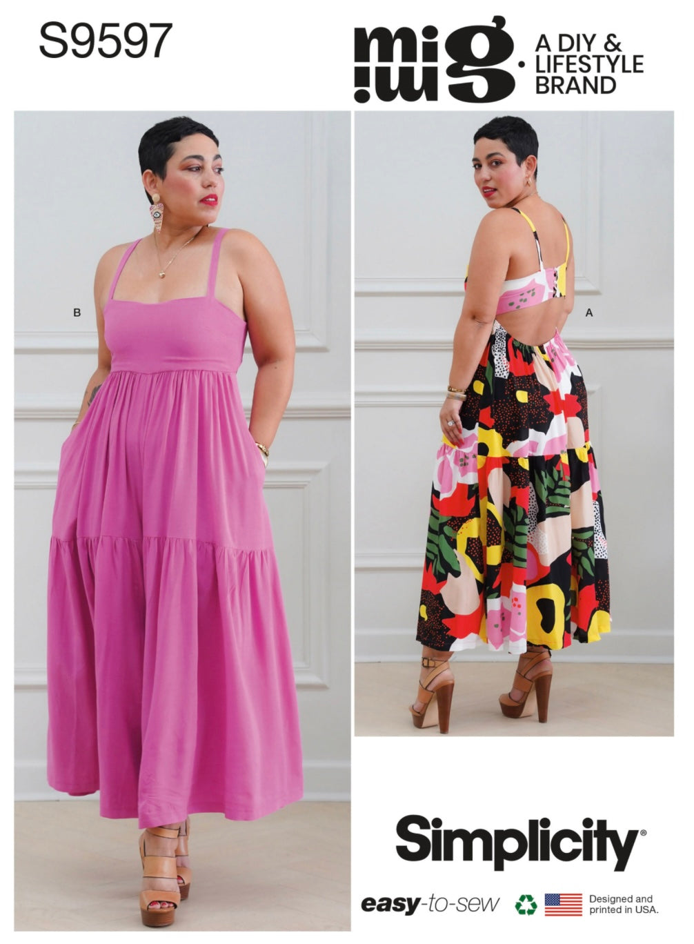 Simplicity Sewing Pattern S9597 Misses' Dress and Jumpsuit by Mimi G