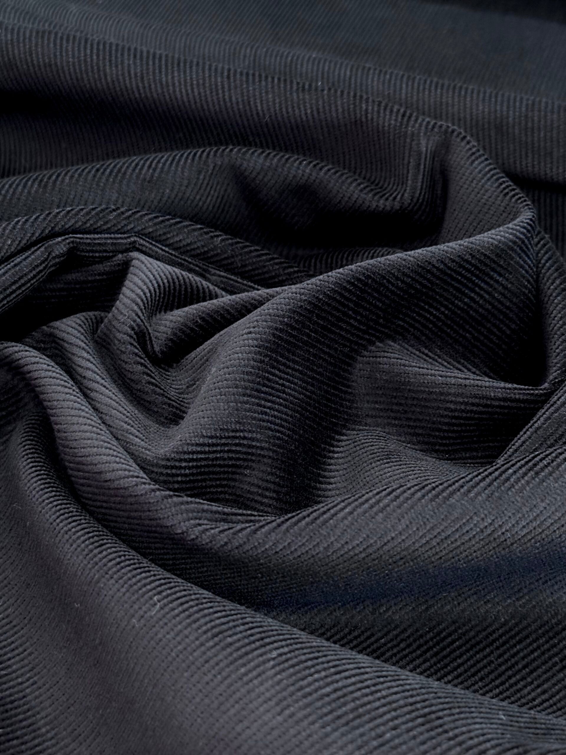 Dark Navy Blue 14 Wale Stretch Corduroy
