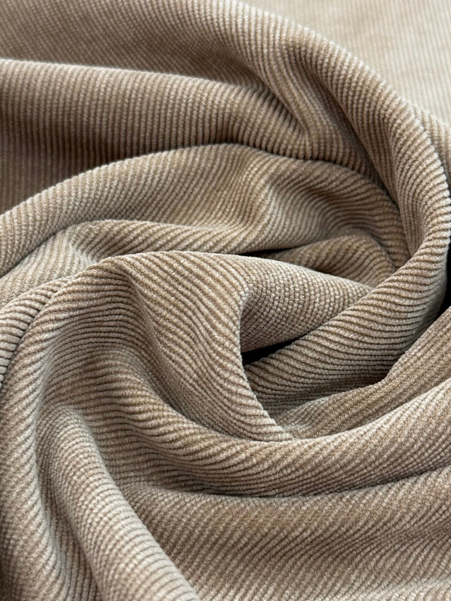 Pale Biscuit Beige 14 Wale Brushed Stretch Corduroy
