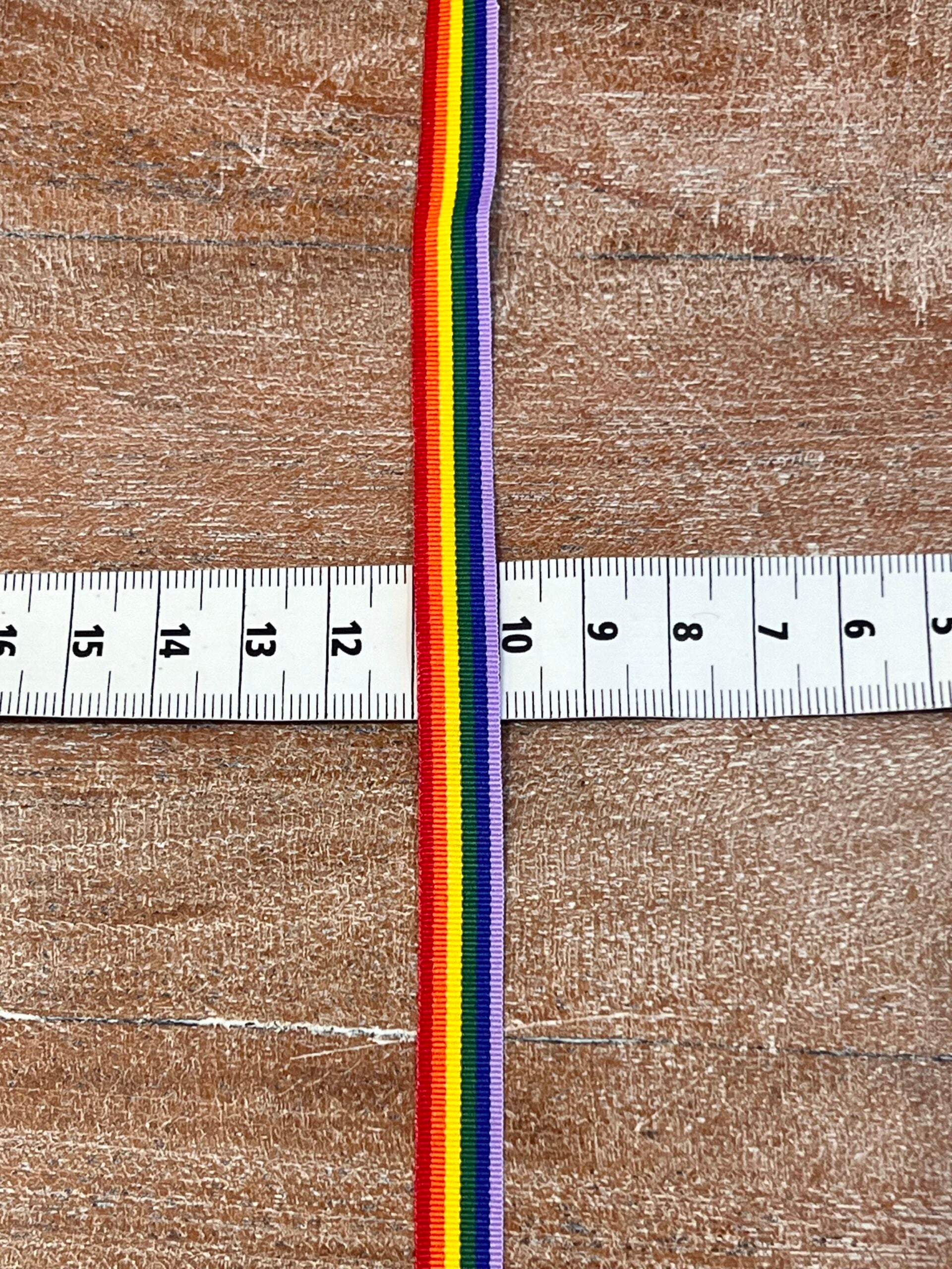 Rainbow Stripe Ribbon 10mm Wide