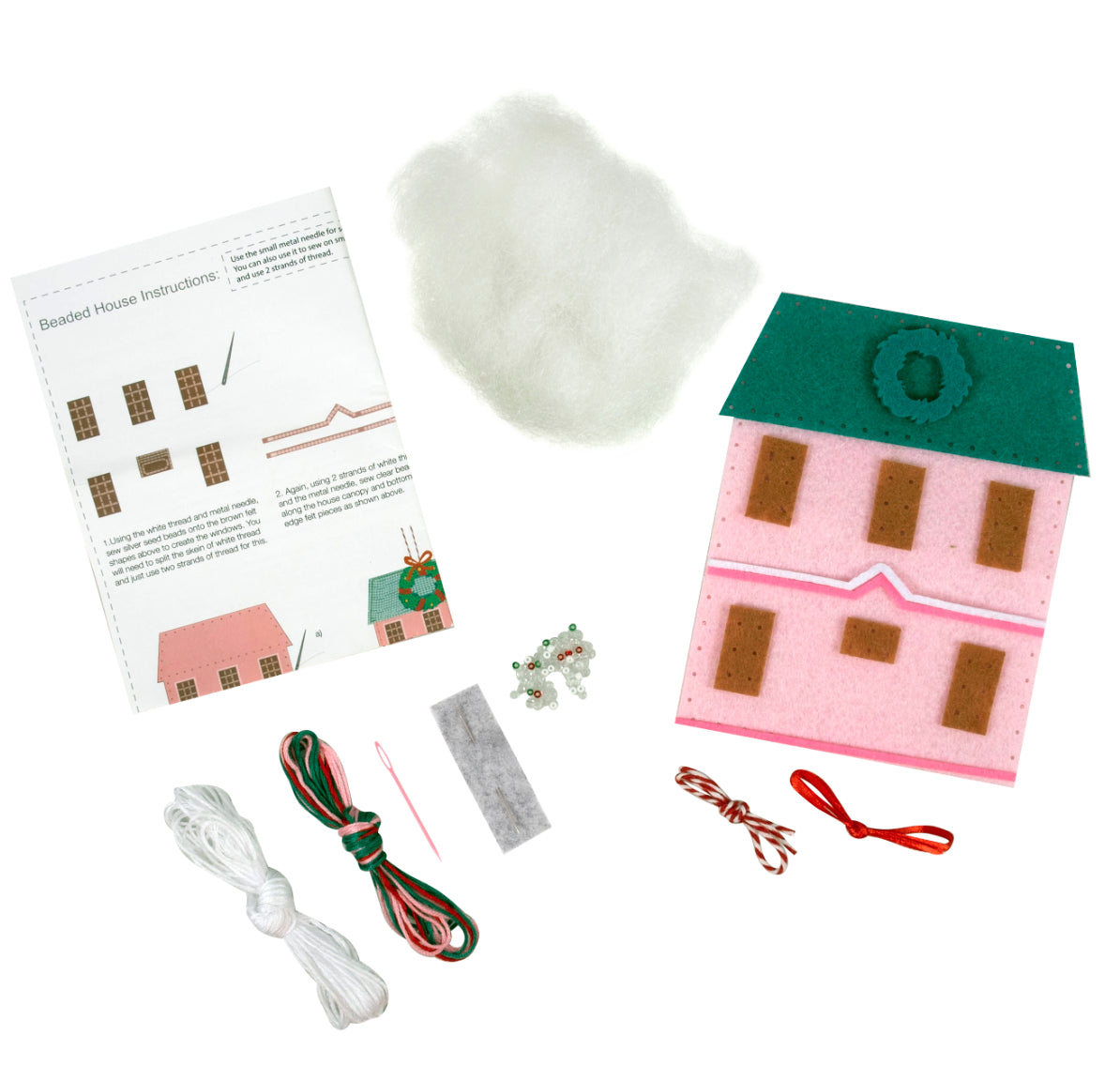 Felt Decoration Kit - Beaded House