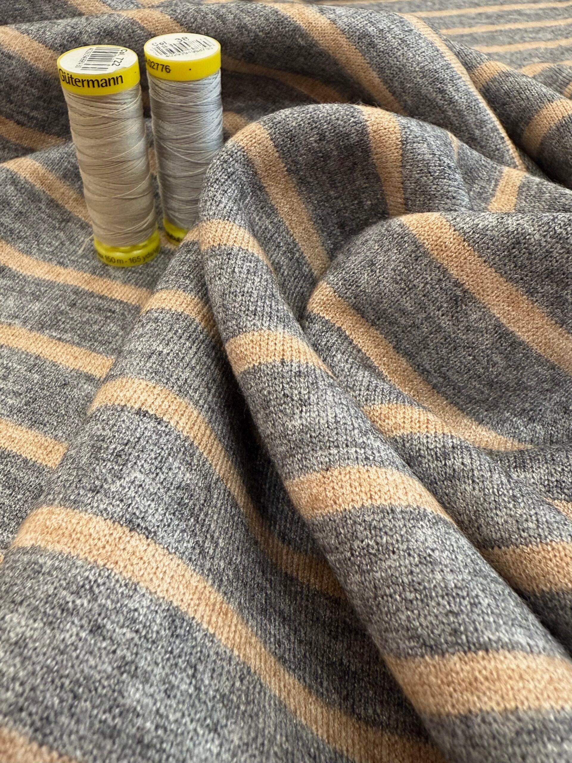 Stripe Jacquard Knit - Grey