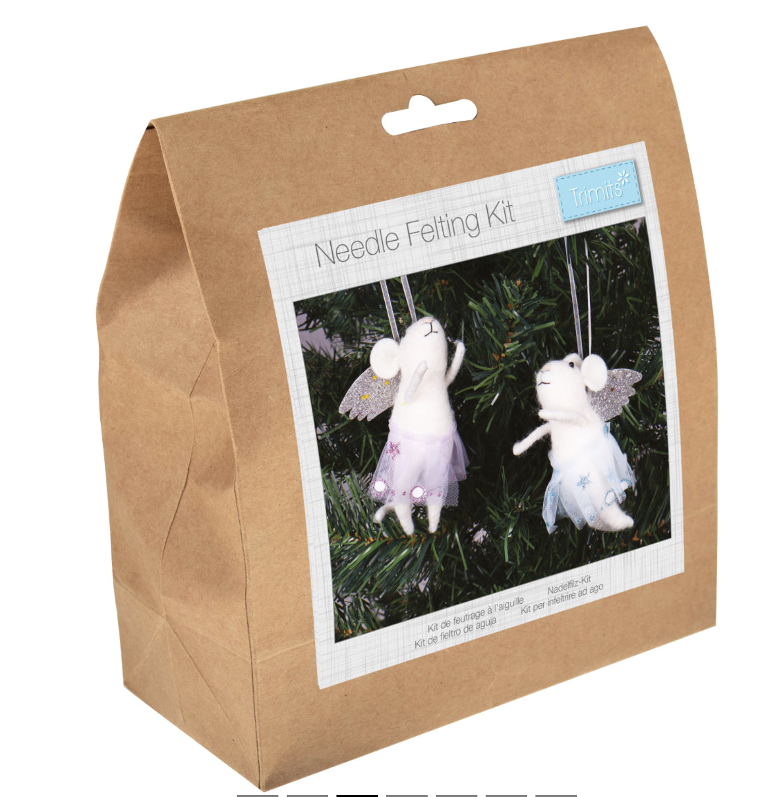 Needle Felting Kit - Angel Star Mice