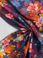 Midnight Floral Crepe