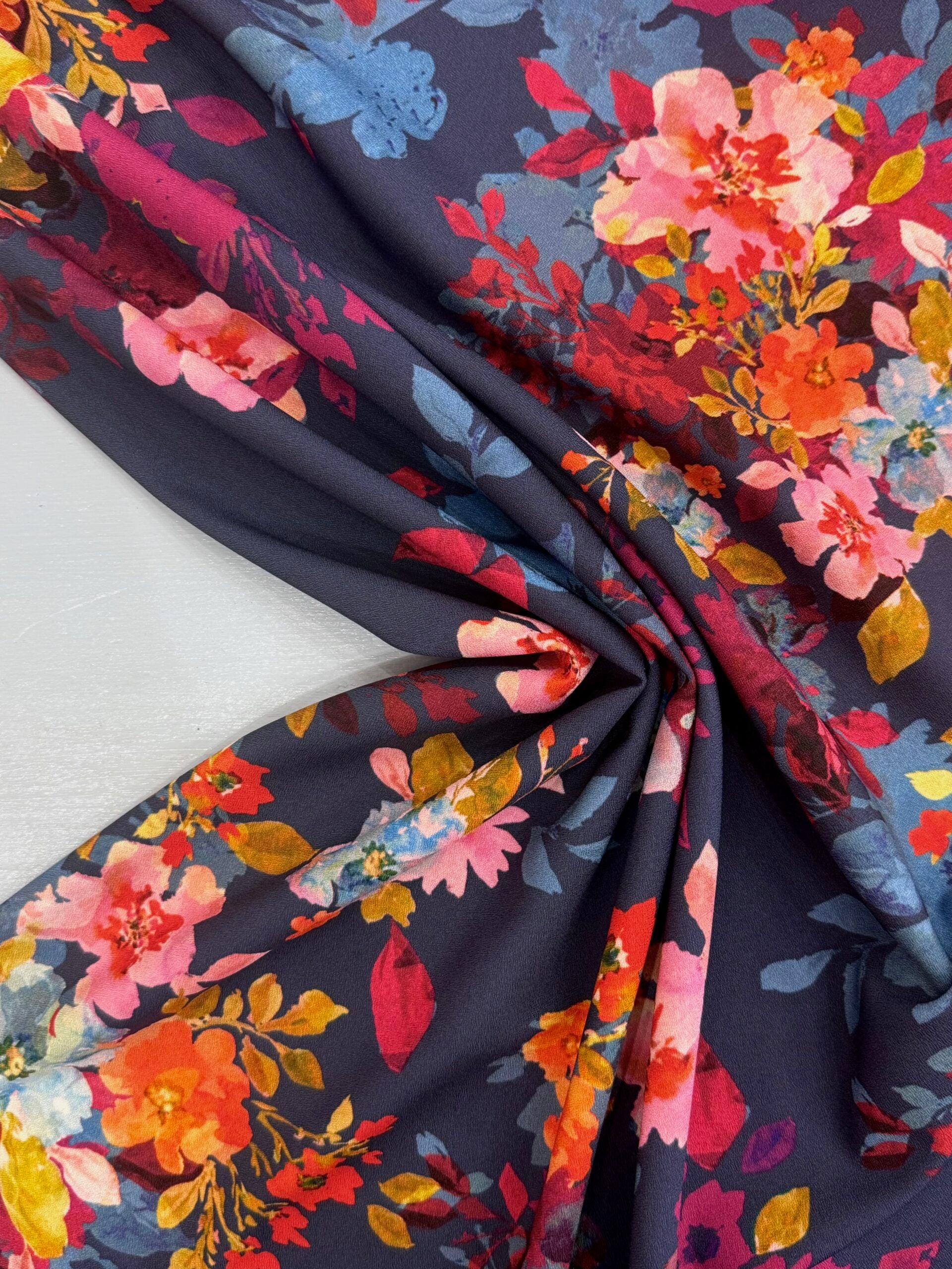 Midnight Floral Crepe