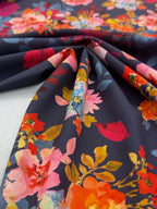 Midnight Floral Crepe