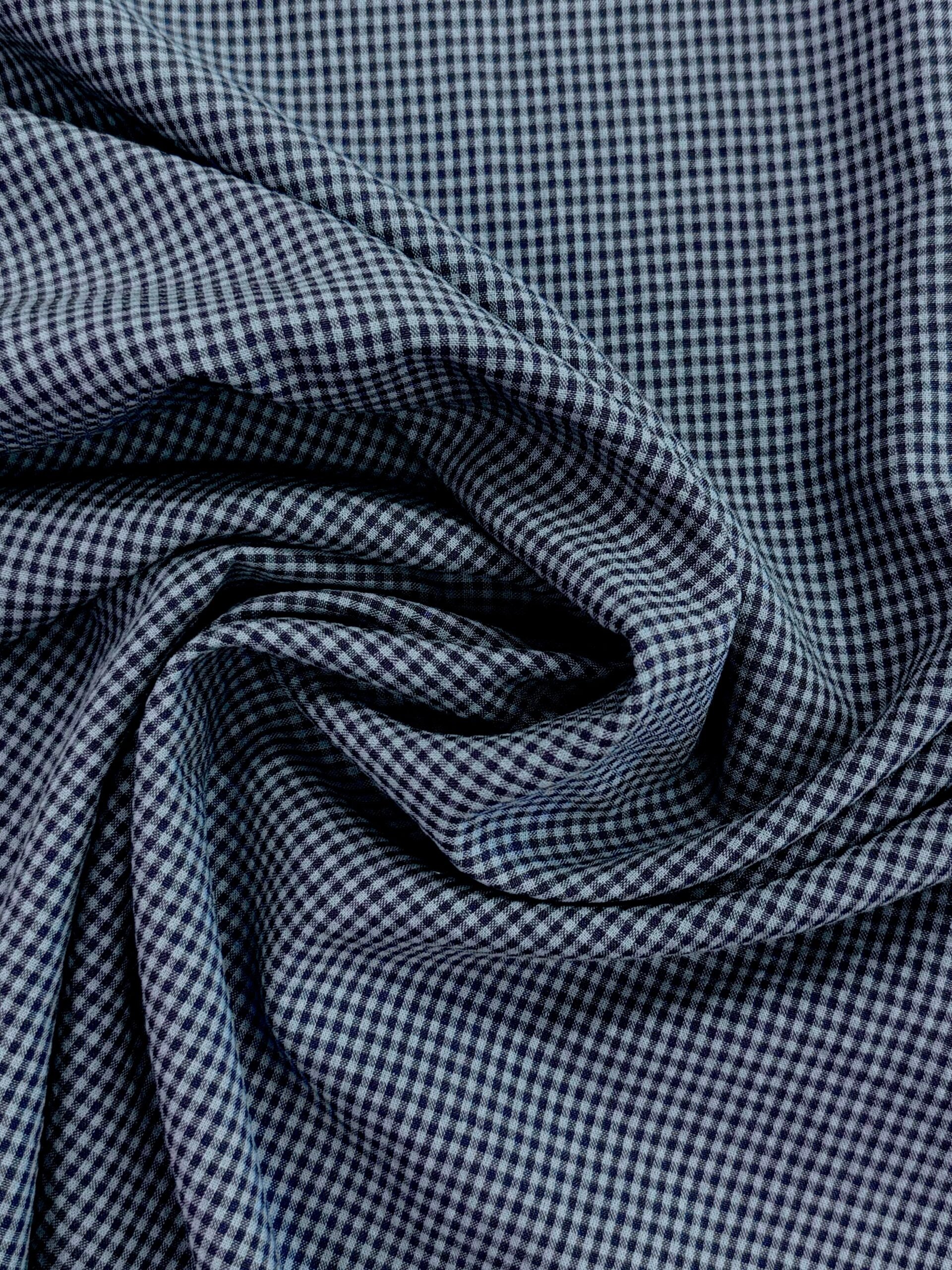 Gingham Seersucker - Blue