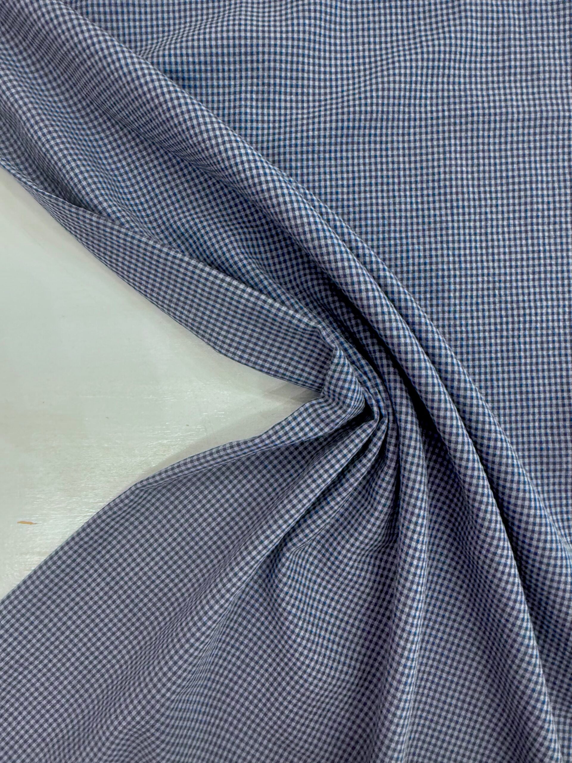Gingham Seersucker - Blue