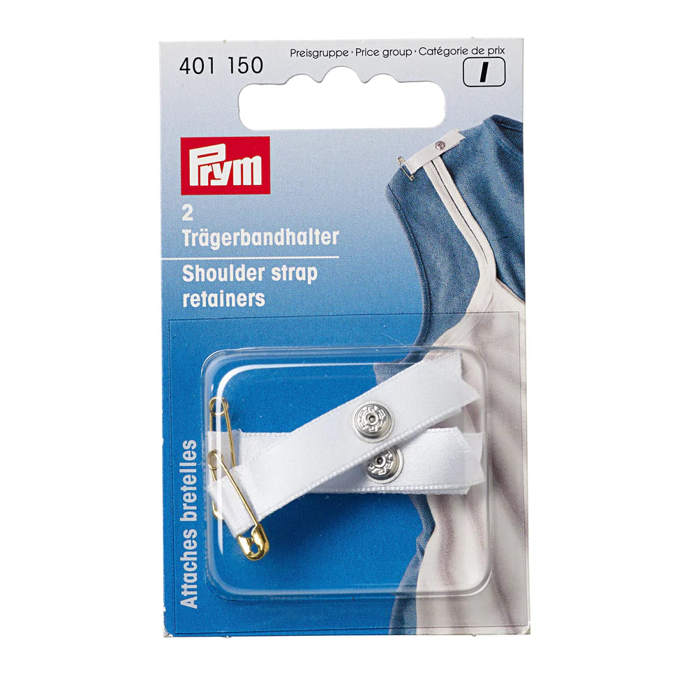 Prym 401150 Shoulder Strap Retainers White 2 Pack