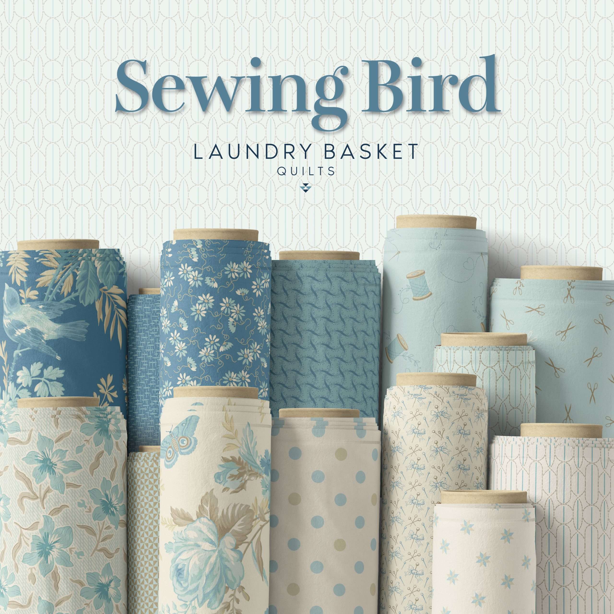 Sewing Bird 1607L Pins And Bow By Edyta Sitar At Laundry Basket Quilts For Andover Fabrics