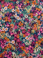 Autumn Flowers Cotton Lawn - Orange